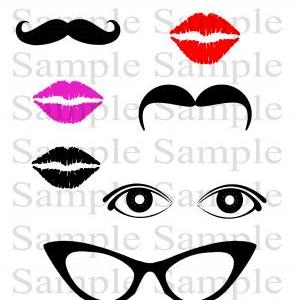 8 Mustache And Lips Clip Art, Mustache Clipart,..