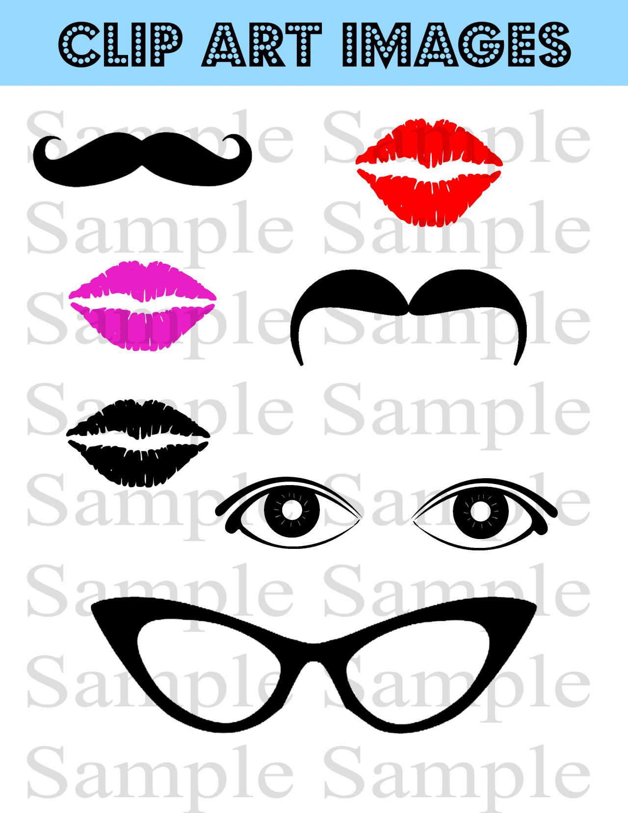 8 Mustache And Lips Clip Art, Mustache Clipart, Clip Art, Lips Clip Art