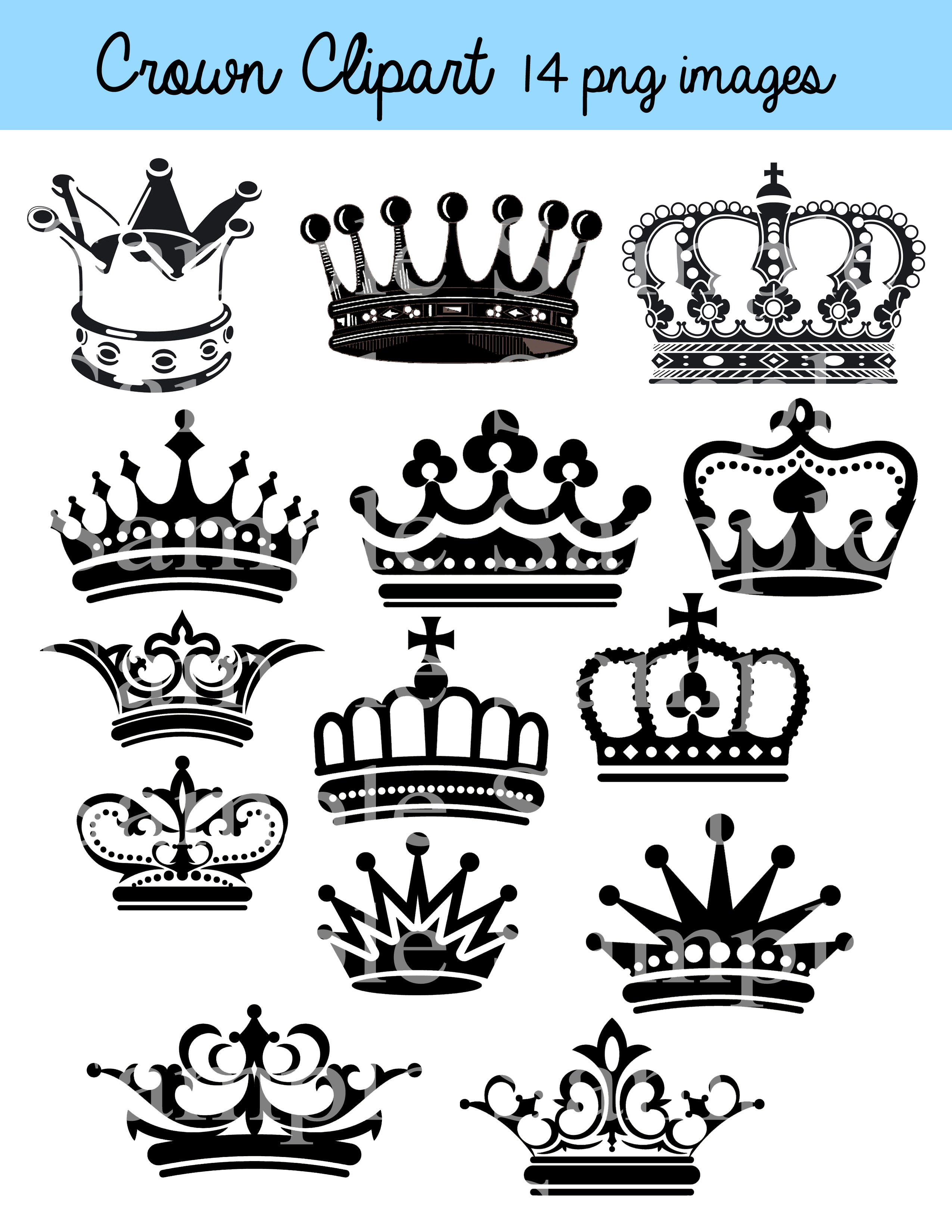 black princess tiara clip art